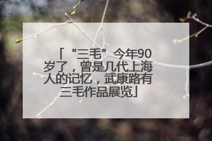 “三毛”今年90岁了，曾是几代上海人的记忆，武康路有三毛作品展览