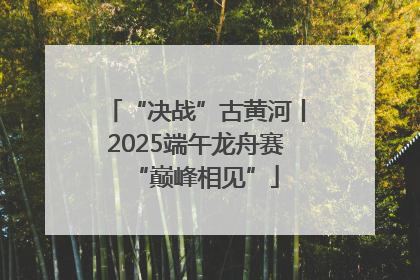 “决战”古黄河丨2025端午龙舟赛“巅峰相见”