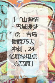 “山海情・雪域援梦”⑦：青岛援藏75天冲刺，24亿度绿电点亮高原