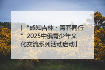“感知吉林・青春同行”2025中俄青少年文化交流系列活动启动