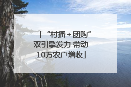 “村播＋团购”双引擎发力 带动10万农户增收