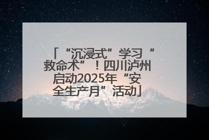 “沉浸式”学习“救命术”！四川泸州启动2025年“安全生产月”活动