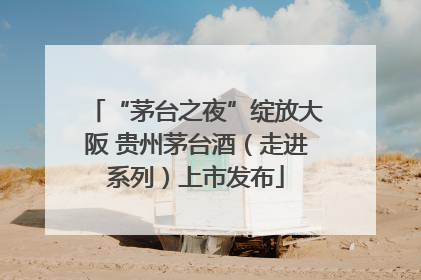 “茅台之夜”绽放大阪 贵州茅台酒（走进系列）上市发布
