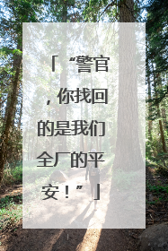 “警官，你找回的是我们全厂的平安！”