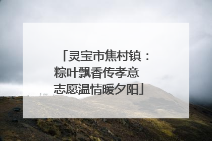 灵宝市焦村镇：粽叶飘香传孝意 志愿温情暖夕阳