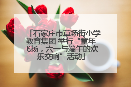 石家庄市草场街小学教育集团 举行“童年飞扬，六一与端午的欢乐交响”活动
