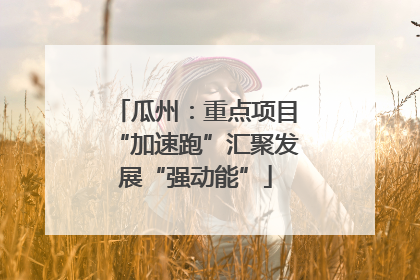 瓜州：重点项目“加速跑”汇聚发展“强动能”