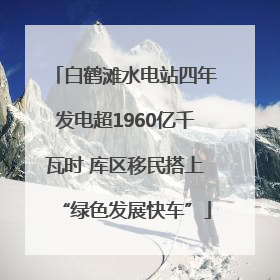 白鹤滩水电站四年发电超1960亿千瓦时 库区移民搭上“绿色发展快车”