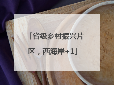 省级乡村振兴片区，西海岸+1