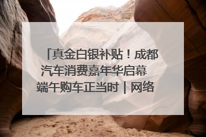真金白银补贴！成都汽车消费嘉年华启幕 端午购车正当时｜网络中国节·端午