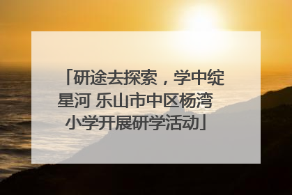 研途去探索，学中绽星河 乐山市中区杨湾小学开展研学活动