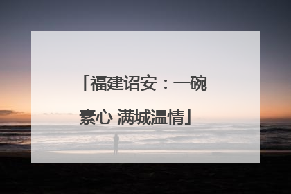 福建诏安：一碗素心 满城温情