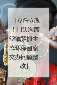 立行立改！门头沟斋堂镇紧抓生态环保督察交办问题整改