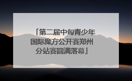 第二届中匈青少年国际魔方公开赛郑州分站赛圆满落幕
