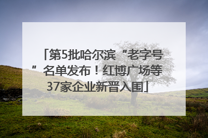 第5批哈尔滨“老字号”名单发布！红博广场等37家企业新晋入围