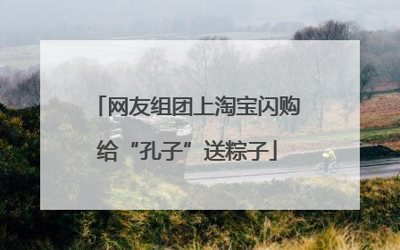 网友组团上淘宝闪购给“孔子”送粽子