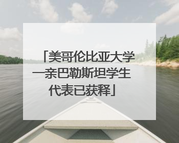 美哥伦比亚大学一亲巴勒斯坦学生代表已获释