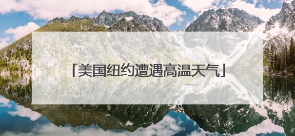 美国纽约遭遇高温天气
