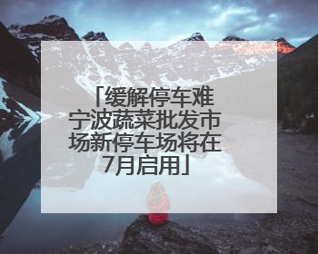 缓解停车难 宁波蔬菜批发市场新停车场将在7月启用