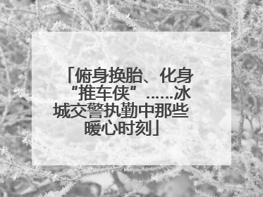 俯身换胎、化身“推车侠”……冰城交警执勤中那些暖心时刻