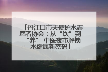 丹江口市天使护水志愿者协会：从“饮”到“养” 中医夜市解锁水健康新密码