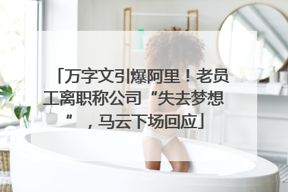 万字文引爆阿里！老员工离职称公司“失去梦想”，马云下场回应