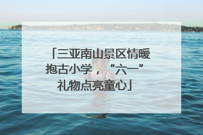三亚南山景区情暖抱古小学，“六一”礼物点亮童心
