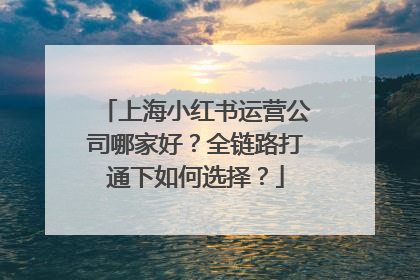 上海小红书运营公司哪家好？全链路打通下如何选择？
