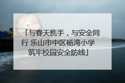 与春天携手，与安全同行 乐山市中区杨湾小学筑牢校园安全防线