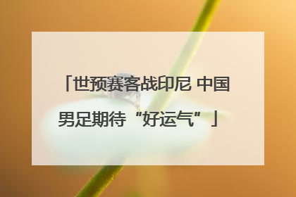 世预赛客战印尼 中国男足期待“好运气”