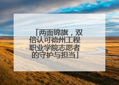 两面锦旗，双倍认可德州工程职业学院志愿者的守护与担当