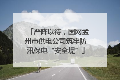严阵以待，国网孟州市供电公司筑牢防汛保电“安全堤”