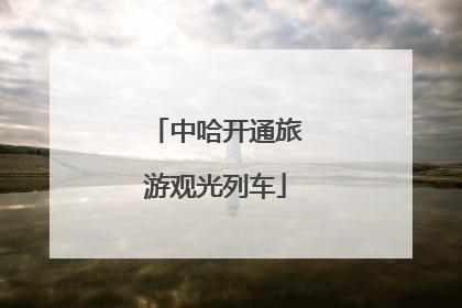 中哈开通旅游观光列车