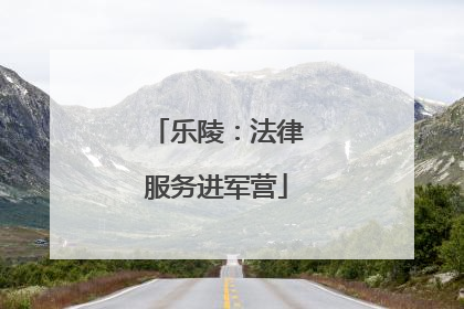 乐陵：法律服务进军营