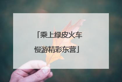 乘上绿皮火车 慢游精彩东营