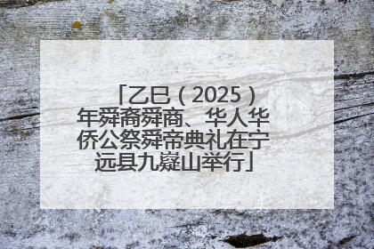 乙巳（2025）年舜裔舜商、华人华侨公祭舜帝典礼在宁远县九嶷山举行