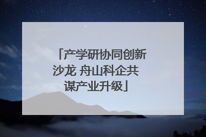 产学研协同创新沙龙 舟山科企共谋产业升级