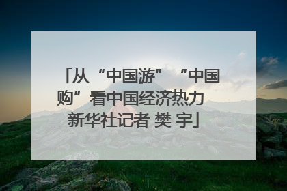 从“中国游”“中国购”看中国经济热力 新华社记者 樊 宇