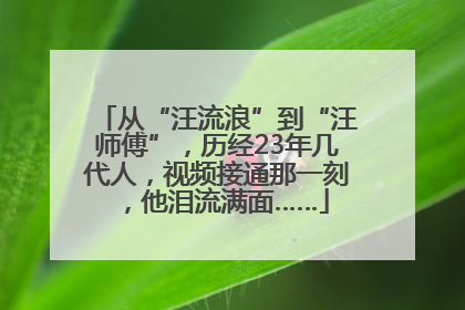 从“汪流浪”到“汪师傅”，历经23年几代人，视频接通那一刻，他泪流满面……
