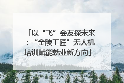 以“飞”会友探未来：“金陵工匠”无人机培训赋能就业新方向