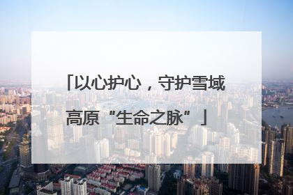以心护心，守护雪域高原“生命之脉”