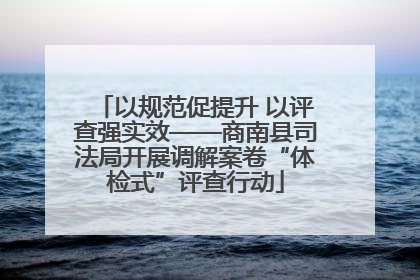 以规范促提升 以评查强实效——商南县司法局开展调解案卷“体检式”评查行动