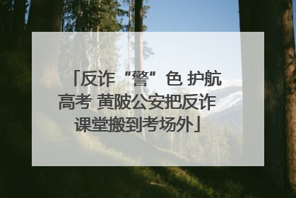 反诈“警”色 护航高考 黄陂公安把反诈课堂搬到考场外