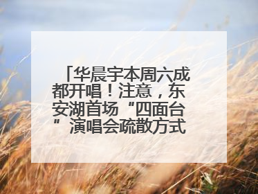 华晨宇本周六成都开唱！注意，东安湖首场“四面台”演唱会疏散方式有变→