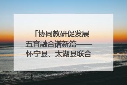 协同教研促发展 五育融合谱新篇——怀宁县、太湖县联合教研活动在月山镇中心学校成功举办