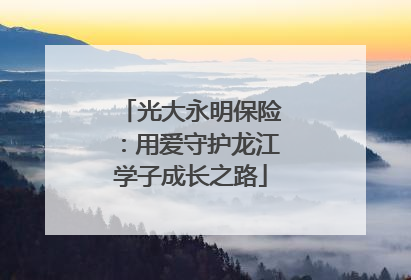 光大永明保险：用爱守护龙江学子成长之路