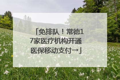 免排队！常德17家医疗机构开通医保移动支付→