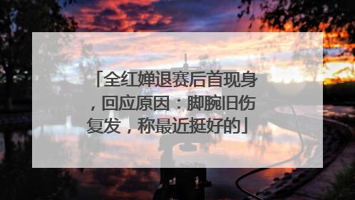 全红婵退赛后首现身，回应原因：脚腕旧伤复发，称最近挺好的