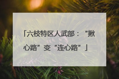 六枝特区人武部：“揪心路”变“连心路”