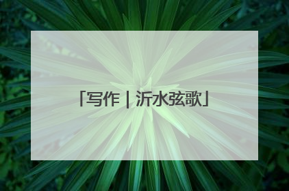 写作｜沂水弦歌